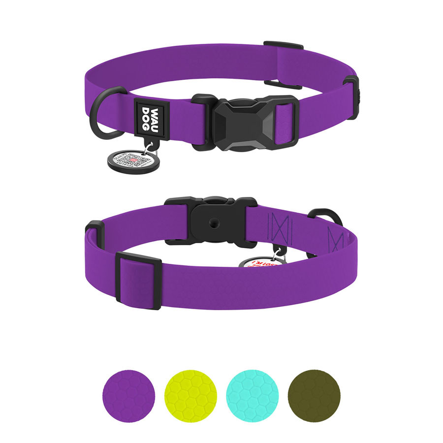 Нашийник для собак водостійкий WAUDOG Magnet c QR паспортом, магнітна пряжка-фастекс, L, Ш 25 м Коломия - фото 1