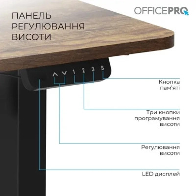 Комп'ютерний стіл OfficePro ODE1260DW Dark Wood/Black (ODE1260DW) Вінниця - фото 8