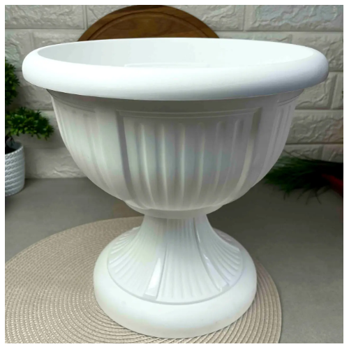 Вазон Леон з підставкою 41см білий Алеана Житомир - изображение 2
