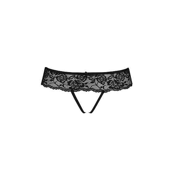 Мереживні стрінги з доступом Passion SENIA THONG S/M, black Sex Aura Київ