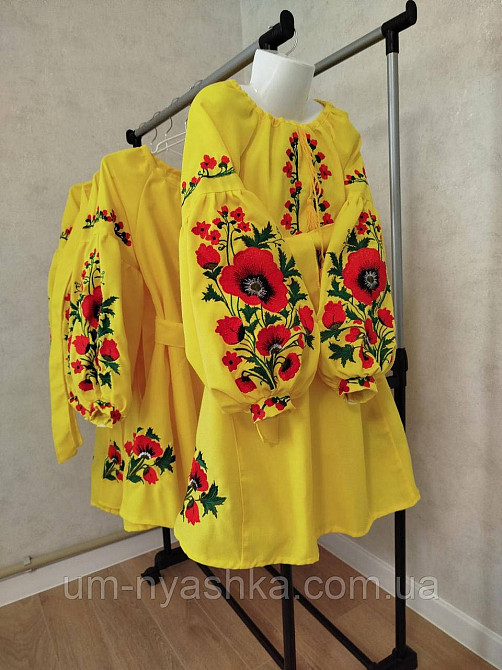 Платье вышиванка бело-красное с маками для девочки Кривой Рог - изображение 9