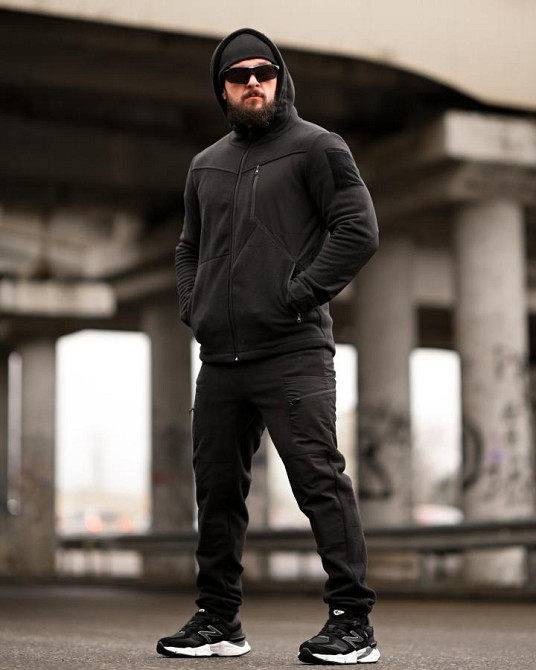 Флісовий спортивний тактичний костюм TARANTUL black ТР6551 Одеса - фото 1