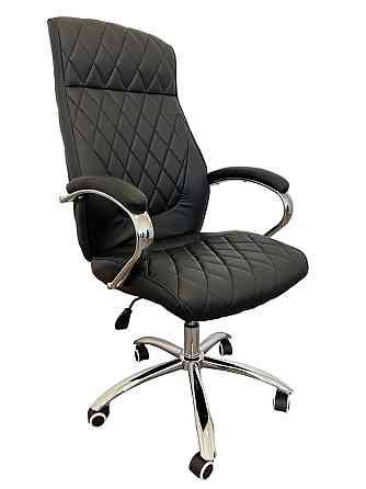 Офисное кресло руководителя Tehforward Apollon хром Anyfix Черный Киев