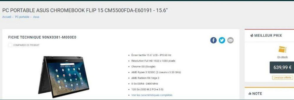 Ноутбук трансформер Asus CHROMEBOOK FLIP 15 CM5500FDA - Ryzen 3 3250/ RX VEGA 3 Киев - изображение 3