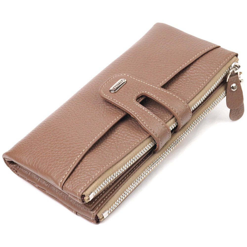 Интересный кошелек из натуральной зернистой кожи CANPELLINI 21634 Бежевый Киев - изображение 10