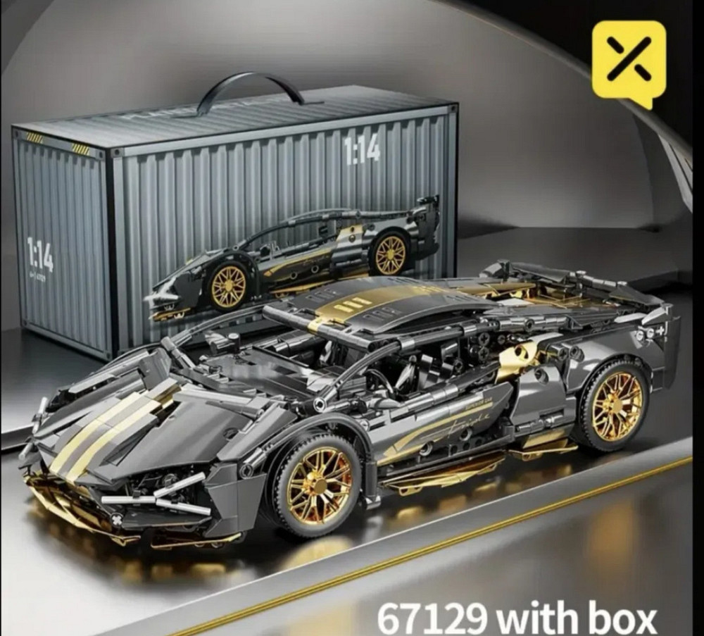 Конструктор машинка  Technic Lamborghini Super car 1280 деталей вмаштабі 1:14 Ламборджині чорна Київ - фото 1