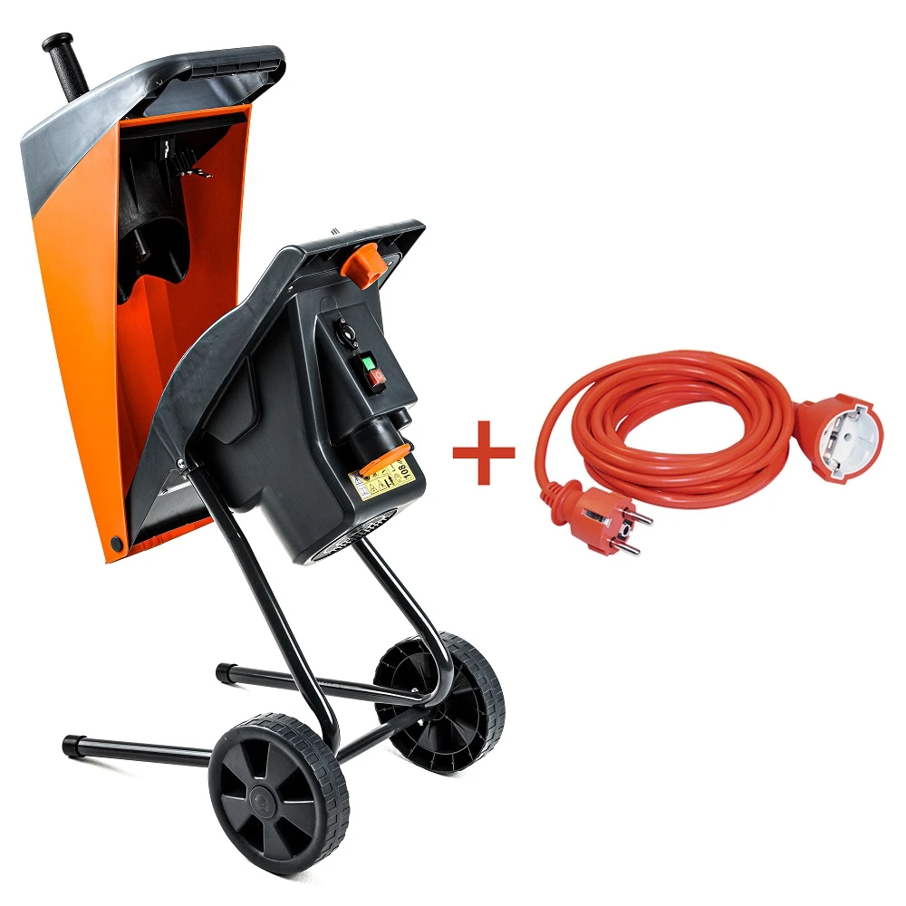 Садовий подрібнювач GTM DS2500/40 KIT + подовжувач 10м (DS2500/40_KIT+ext.cord) : 2500 Вт, діаметр гілки 40 мм, ніж Київ - фото 3