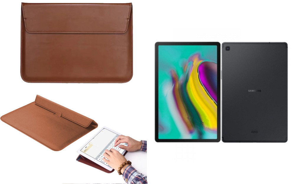 Чохол-конверт VitoCase для Samsung Galaxy Tab S5e (2019), з функцією підставки для планшета Коричневий Київ - фото 1