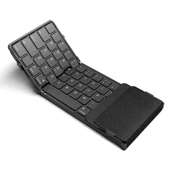 Складана бездротова Bluetooth клавіатура Avatto B1053 з тачпад (Чорна, en+ua) Миколаїв