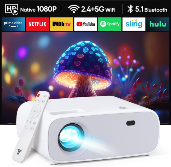 Міні-проектор ZDK 269B-B02 Full HD 1080P, 19000 лм, 5G Wi-Fi, Bluetooth 5.1, підтримка 4K, для смартфона PS5 Xbox Київ