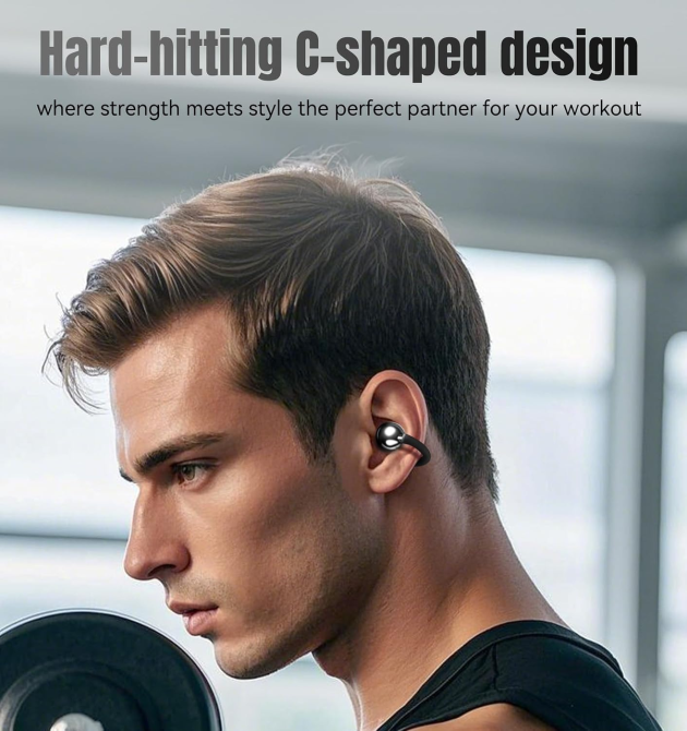 Бездротові навушники King Lucky Clip-On Bluetooth 5.4, відкриті, ENC, IPX4, до 50 годин, чорні Київ - фото 4