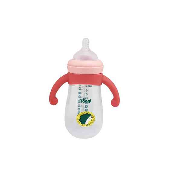 Пляшечка пластикова з силіконовими ручками MGZ-0200(Pink) 260 мл Вінниця