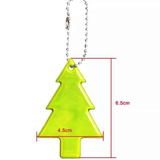 Брелок фликер Елочка 45 на 65 мм зеленый Киев