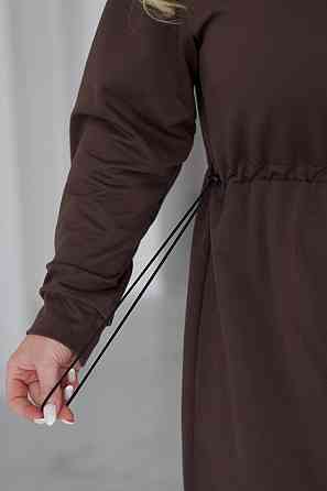 Трикотажное платье оверсайз на кулиске 