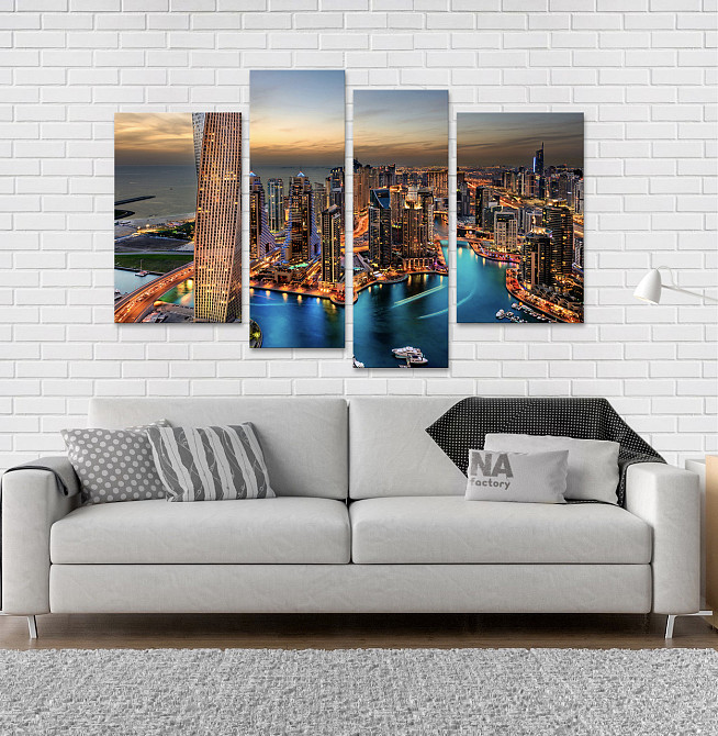 Модульна картина Місто Ніч Art-52_4 Київ - фото 2