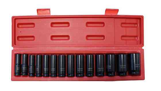 Набор головок ударных глубоких 14 предметов, 1/2