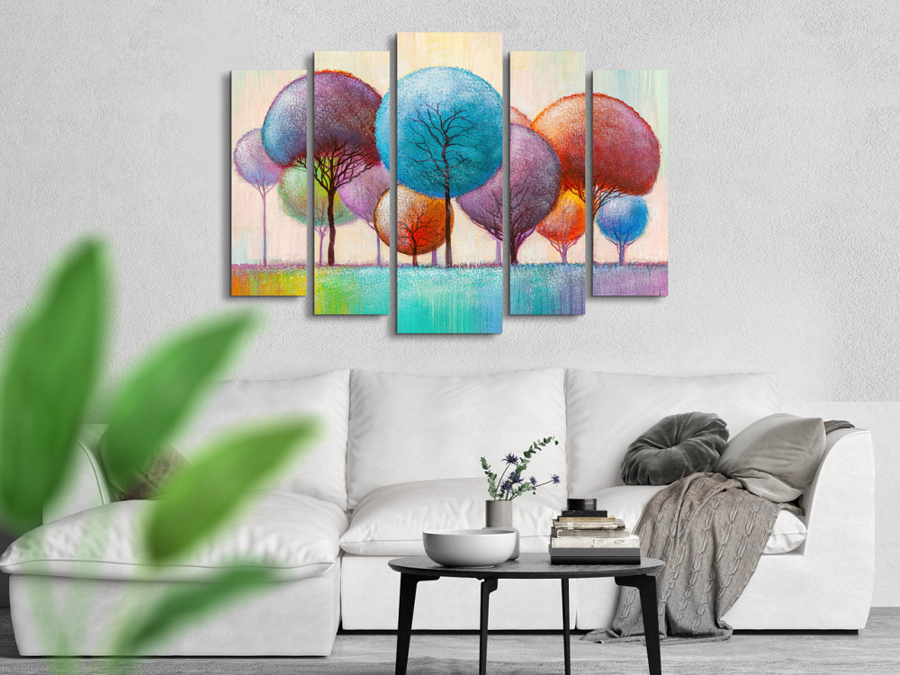 Модульна картина у вітальню / спальню Абстракція Казковий ліс Art-458_5 ( 80х118см ) Перечин - фото 3