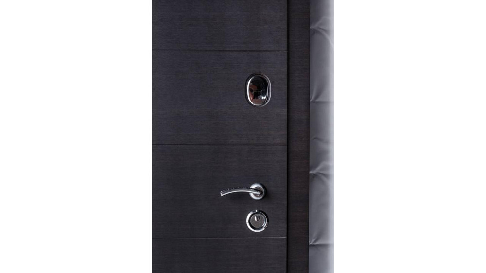 Дверь входная Наши Двери РУБЕЖ ПВХ Б-308 Венге горизонт темный 860х2040 мм Киев - изображение 2