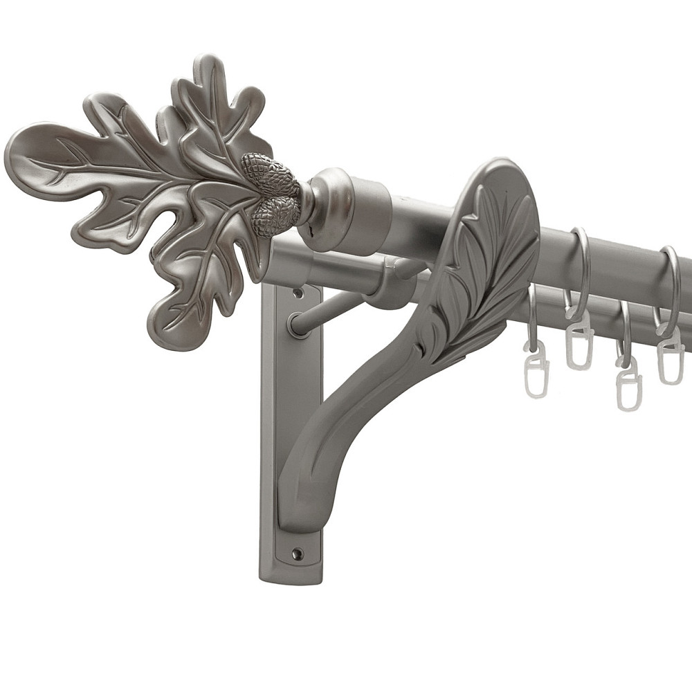 Карниз Orvit Листок Дуба металевий дворядний ретро Сатин 25\19 мм 300 см (00-00011294) Львів - фото 1