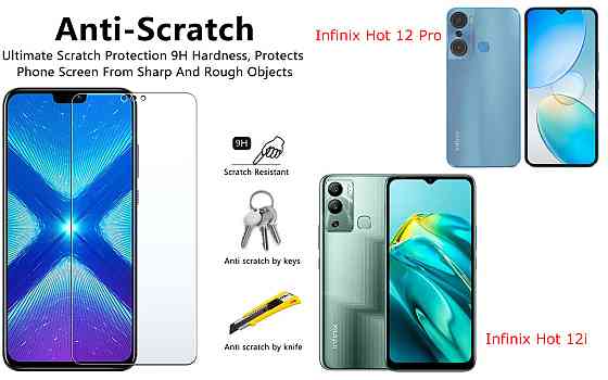Защитное стекло NeoGlass для Infinix Hot 12 Pro, Hot 12i  – ультрапрозрачное и устойчивое Киев