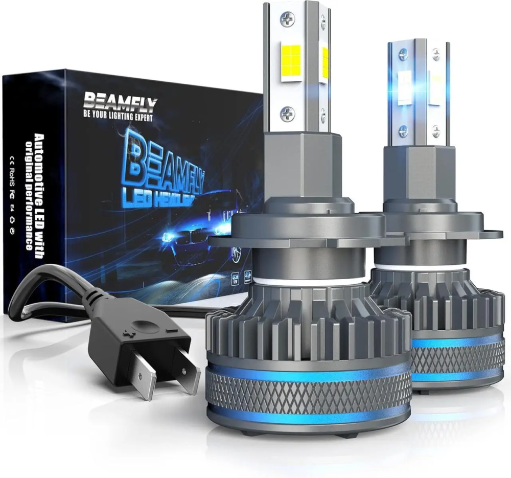 LED-лампи Beamfly H7 100 Вт 18000 лм 6000K, 12 В, комплект 2 шт., активне охолодження, для автомобільних фар Київ - фото 2