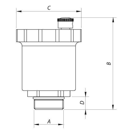 Відведення повітря автоматичне пряме 1/2" Koer KR.1255 (KR2668) Київ
