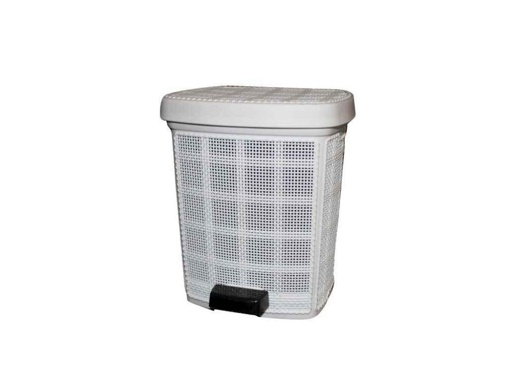 Смітник JUTE NO.2 прям. з пед. 12Л (білий) ТМ AKAY PLASTIK   Solmir Київ - фото 1