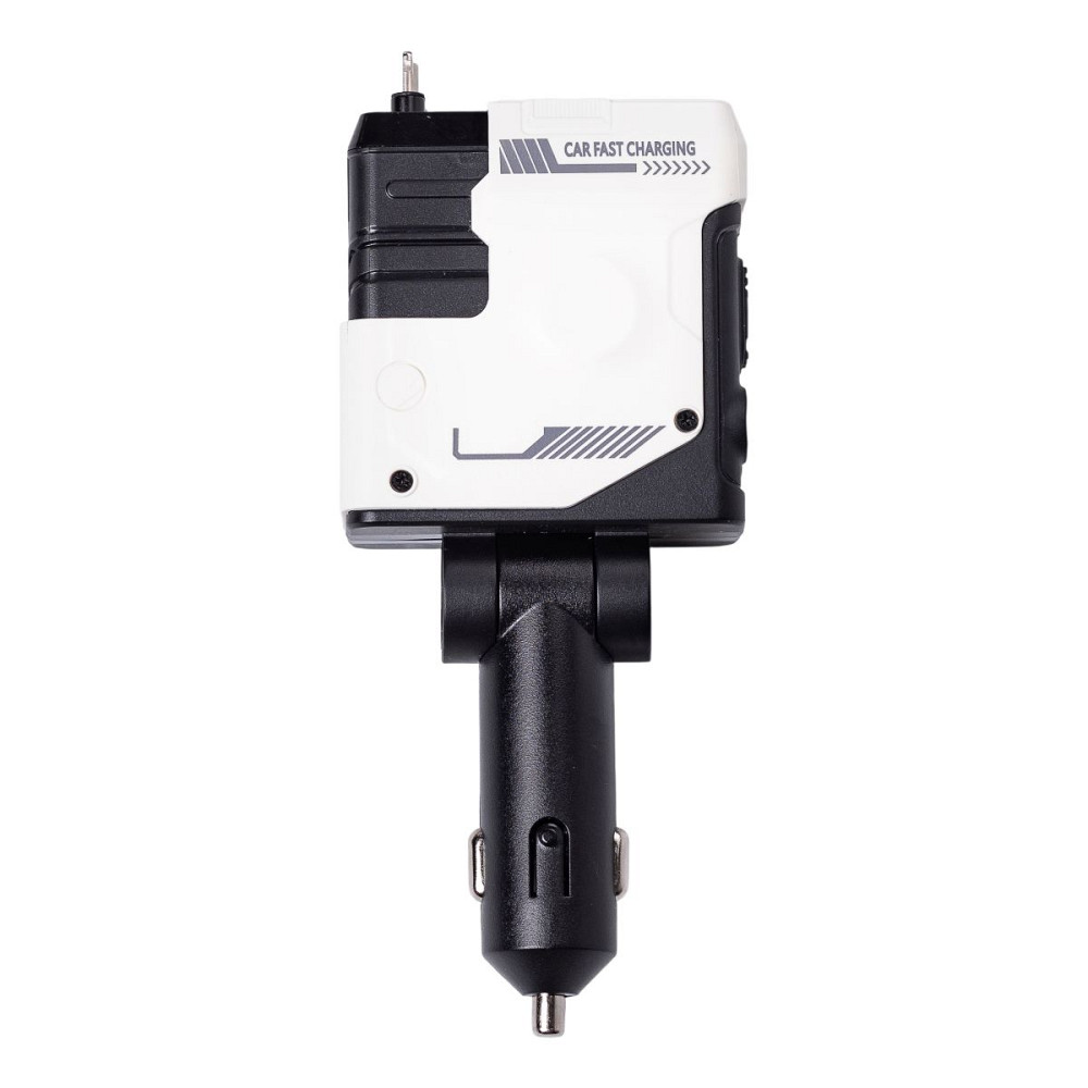 Автомобільний зарядний пристрій MECHA з висувними кабелями та портами USB/Type-C Білий HP-A1W Коломия - фото 6