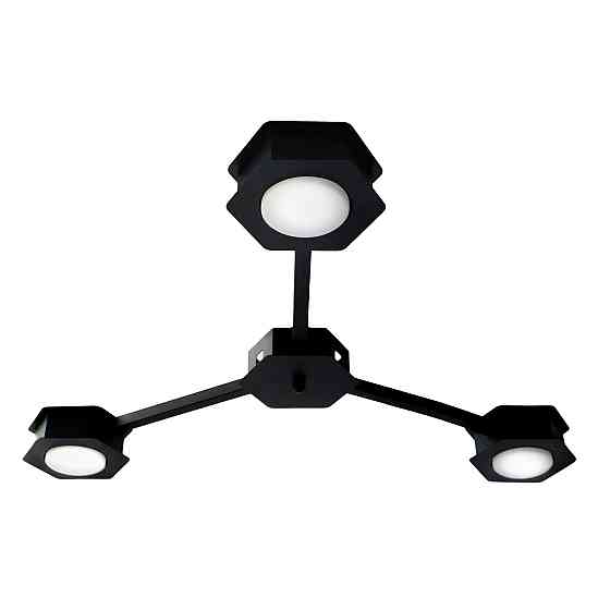 Люстра потолочная MSK Electric Space на три плафона под лампы GX53 черная NL 13040-3 BK Одесса