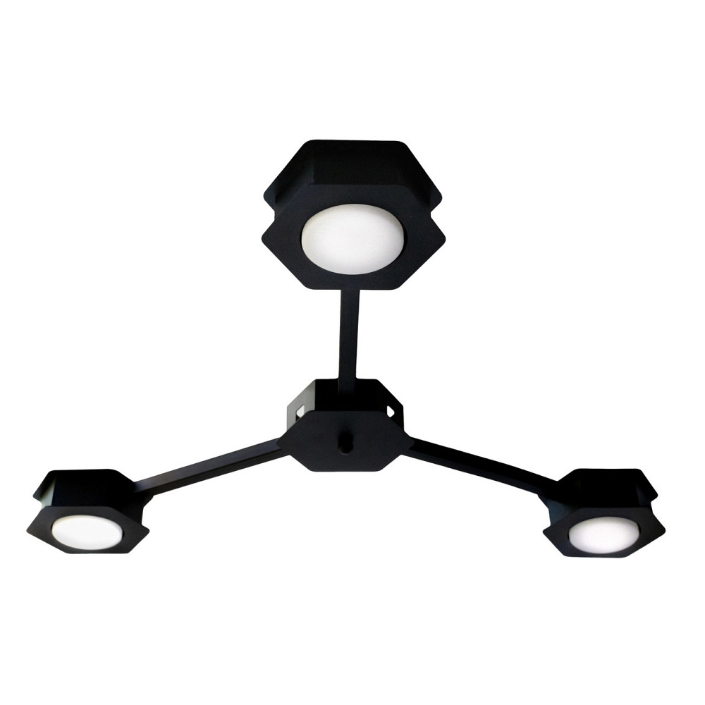 Люстра потолочная MSK Electric Space на три плафона под лампы GX53 черная NL 13040-3 BK Одесса - изображение 2