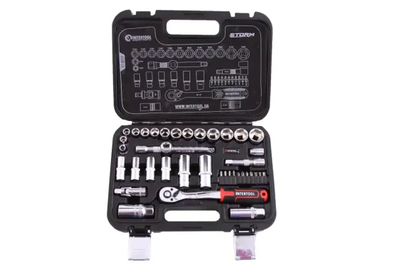 Набір голівок і насадок 39 ед. Intertool Storm 3/8 6-г. 8-22мм Вінниця