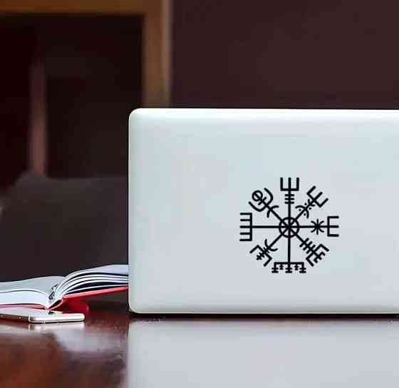 Набір вінілових наклейок «Вегвізір» – руни захисту 2 шт. (9×9 см) чорний колір Київ