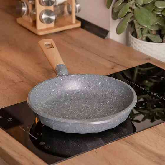 Алюминиевая сковорода 1,4 л, мраморное антипригарное покрытие Ø 22 см, толстое дно MGC серый HP-4-417G Киев