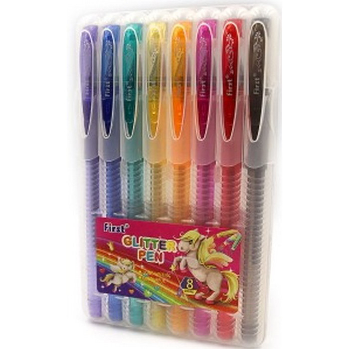 Набір гелевих ручок Glitter8 9838-8, 8 кольорів Вінниця - фото 1