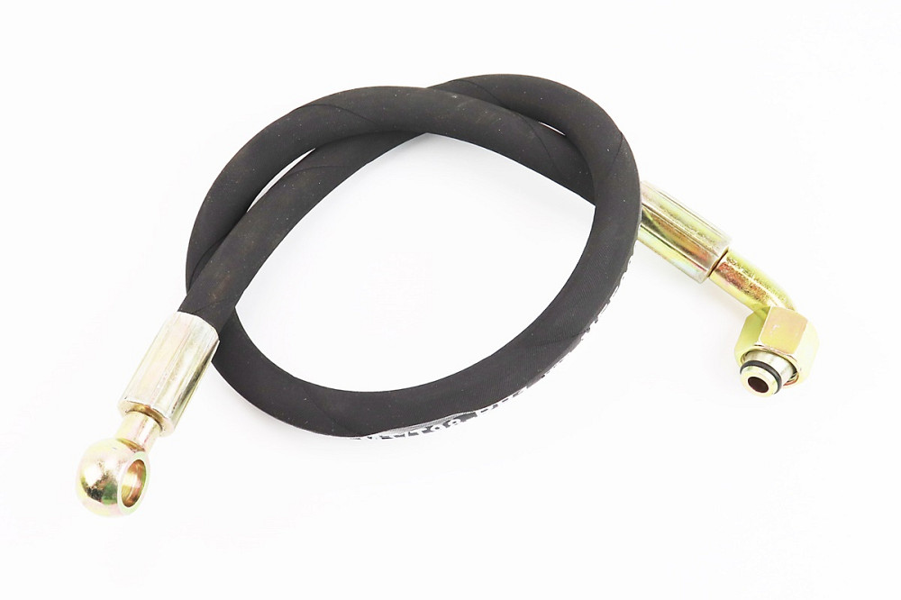 Шланг гідравлічний (L-73см, фітінг1 під болт D-14mm, фітінг2 90град, гайка М18) Киев - изображение 1