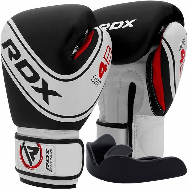 Боксерські рукавиці RDX 4B Robo Kids White/Black 6 унцій (капа в комплекті) Каменское - изображение 1