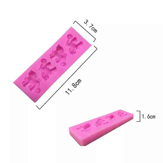 Молд силиконовый Единорог 118 на 37 мм розовый Киев