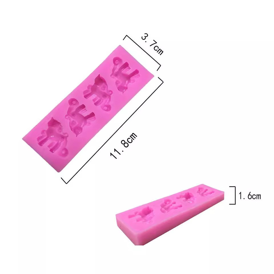 Молд силіконовий Єдиноріг 118 на 37 мм рожевий Київ - фото 2