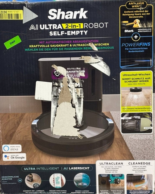 Shark AI Ultra 2-in-1 Robot Self-Empty миючий робот пилосос Харків - фото 5