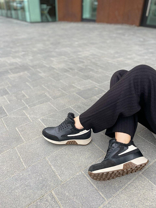 Ditas Кроссовки женские DITAS черные+кофе натуральная кожа+замша зима 38р.39р.40р.41р. (5292) Коломыя - изображение 10