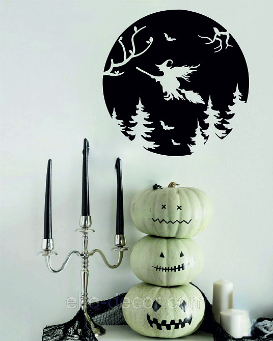 Декоративное настенное Панно «Ведьма на луне», Декор на стену Киев - изображение 2