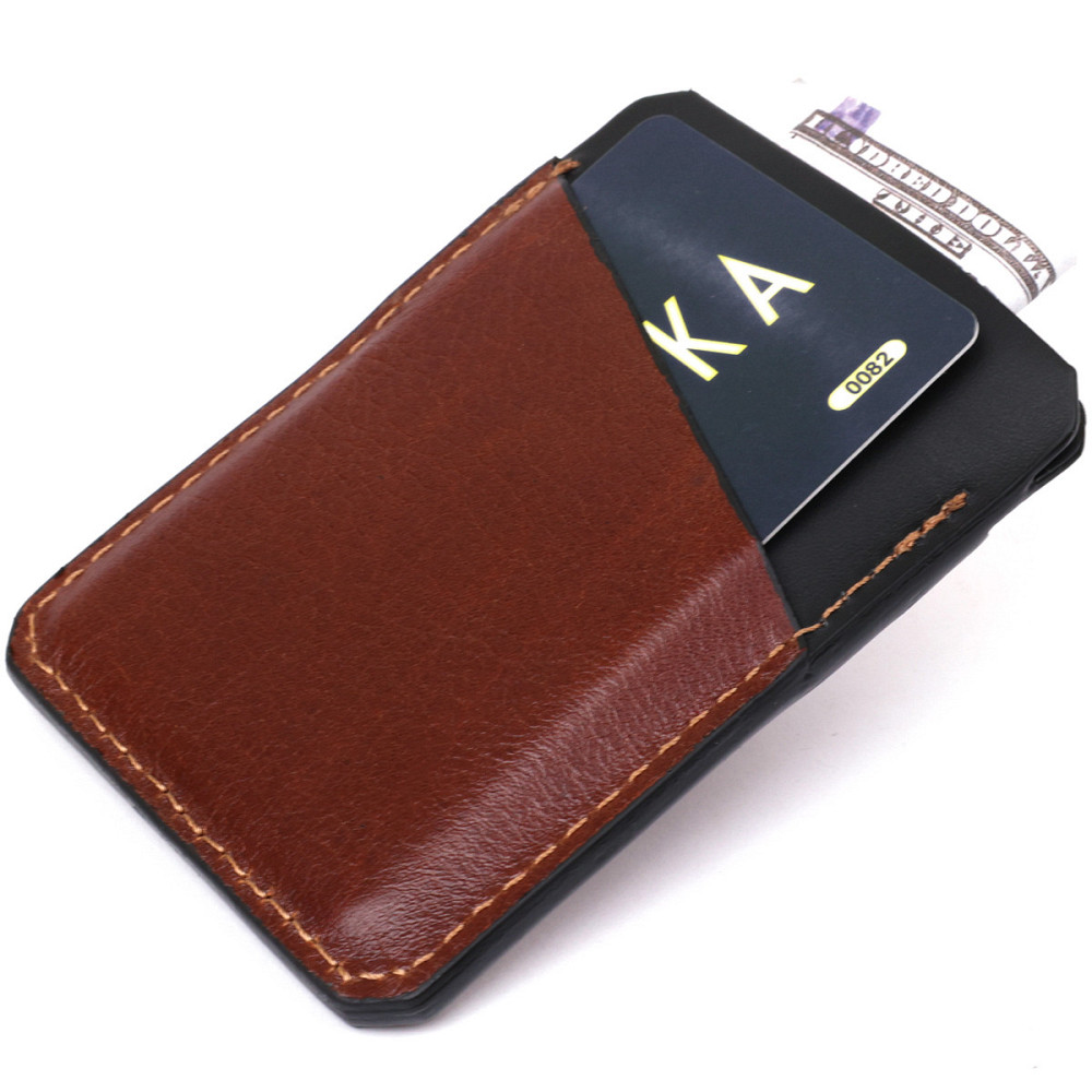 Мужской кожаный картхолдер Коричневый (GRANDE PELLE) Киев - изображение 10