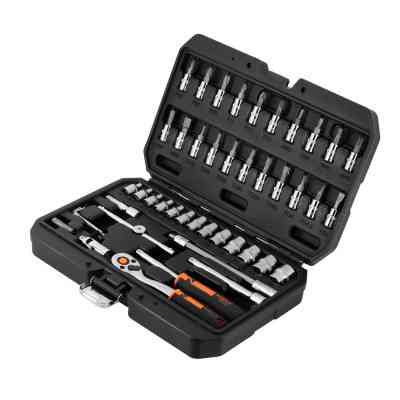 Набор головок Neo Tools 46шт, 1/4", CrV, кейс (10-004) Винница