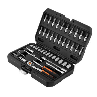 Набір головок Neo Tools 46шт, 1/4&quot;, CrV, кейс (10-004) Вінниця - фото 4