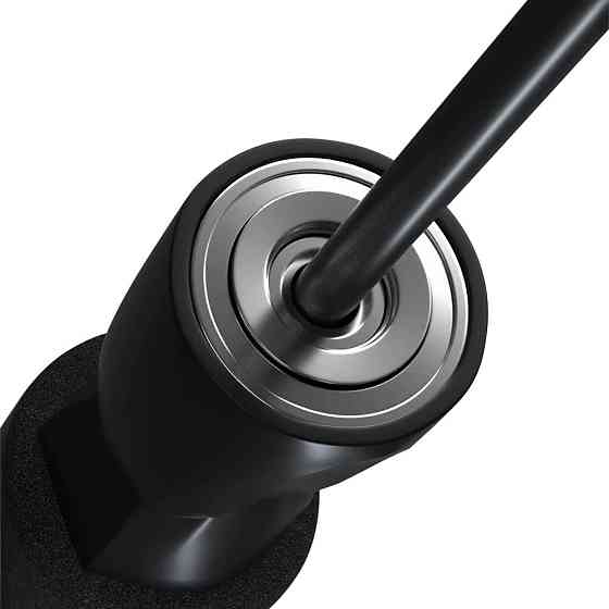 Скакалка швидкісна, гімнастична для тренувань і кросфіту з підшибниками, спортивна довжина 2.8 м, чорна Кам'янець-Подільський