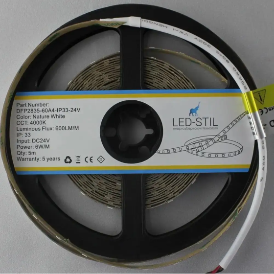 LED-STIL LED стрічка LED-STIL 4000K, 6 W, 2835, 60 шт, IP33, 24V, 600LM Коломия