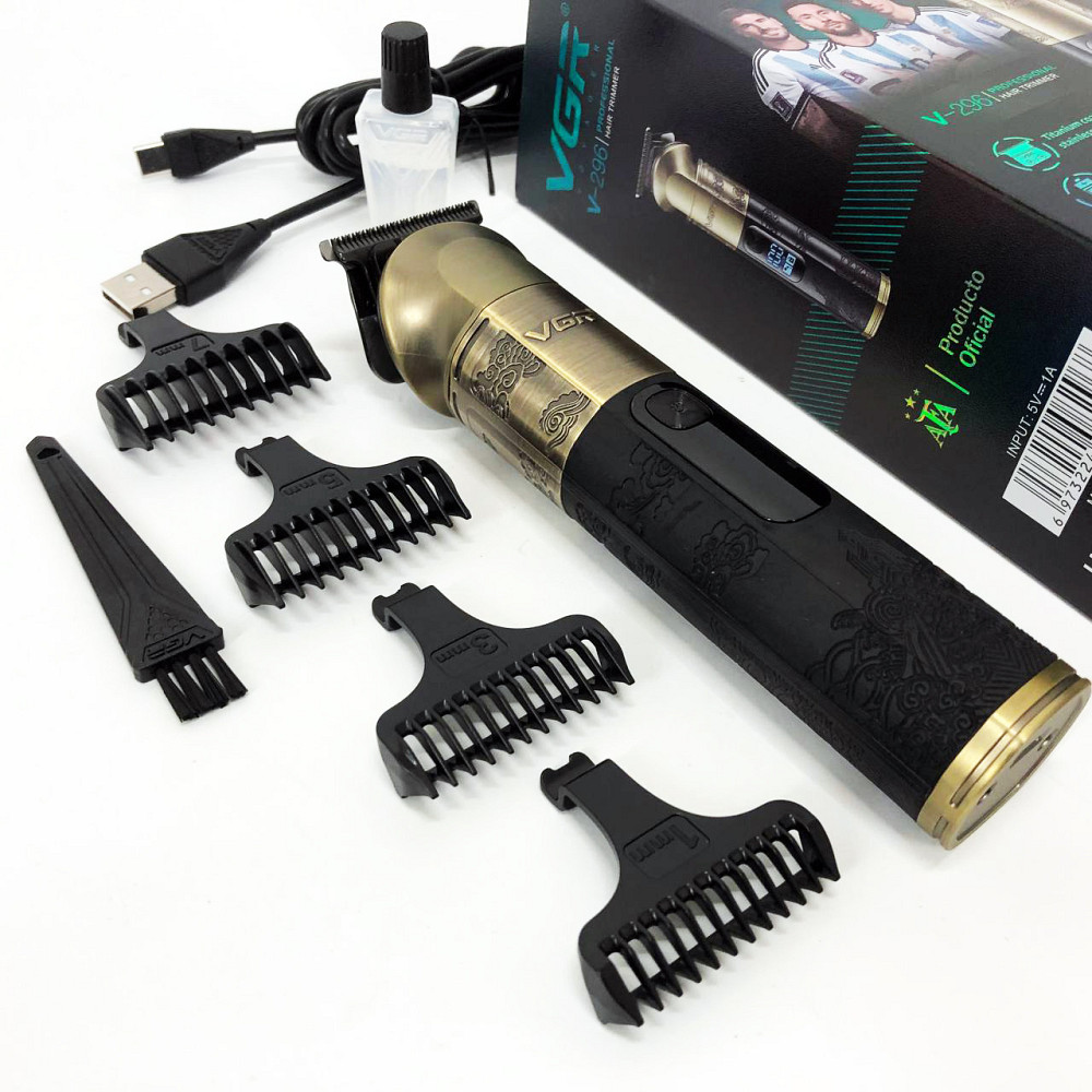 Набір для стрижки з зарядкою VGR V-296, Малошумна машинка для стрижки волосся, Тример бездротовий TQ-26 Київ - фото 15