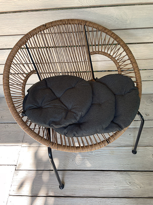 Подушка для стульев (38x38х5 см) круглая Decorator Мальмо цвет графитовый 84-181 Киев - изображение 5