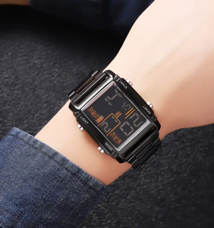 Чоловічий наручний годинник Skmei 2206 (Чорний з чорним циферблатом) Вінниця