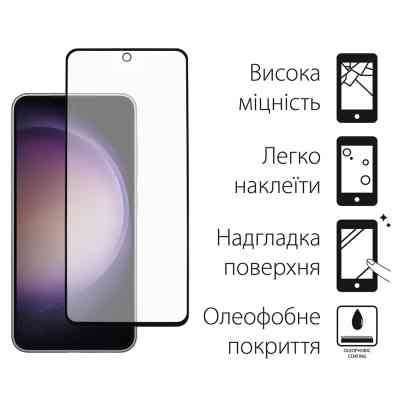 Стекло защитное Dengos Full Glue Samsung Galaxy S23 FE (black) (TGFG-322) Винница